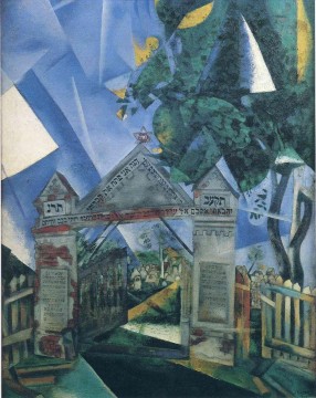 マルク・シャガール Painting - 墓地の門には現代のマルク・シャガールが描かれています